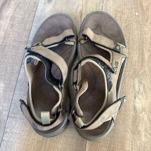 Teva Leather Sandals Hiking‎ Walking Comfort Adjustable Straps Mens Size 10